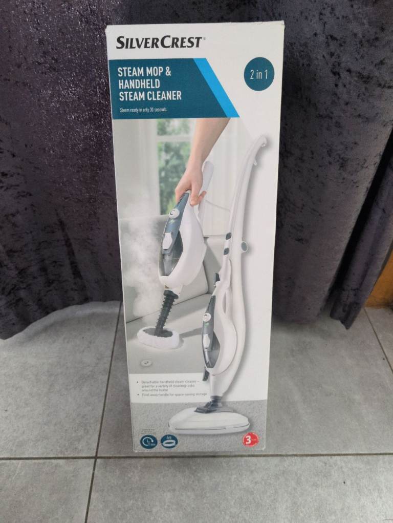 Silvercrest 2-in-1 Steam Mop & Handheld Steam Cleaner – New in Box