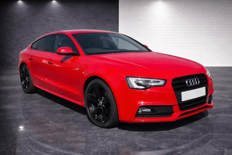 2014 14 AUDI A5 2.0 TDI BLACK EDITION QUATTRO SPORTBACK MANUAL 5 DOOR 177BHP RED