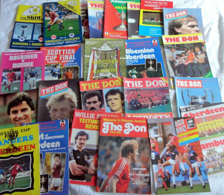 Football programmes for sale, Mainly Aberdeen FC some, Scotland, English, 1000s to choose from