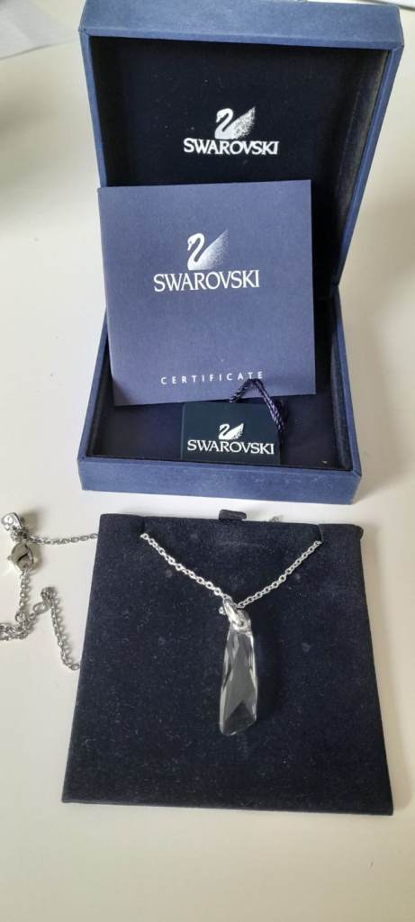Swarovski Crystal Pendant Necklace with Box – As Good As New
