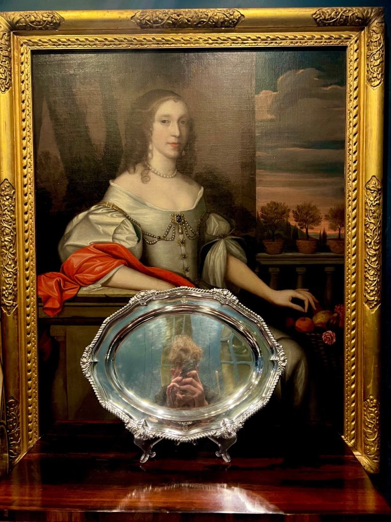 Massive Paul Storr George III antique Sterling silver platter / tray . Hallmarked 925