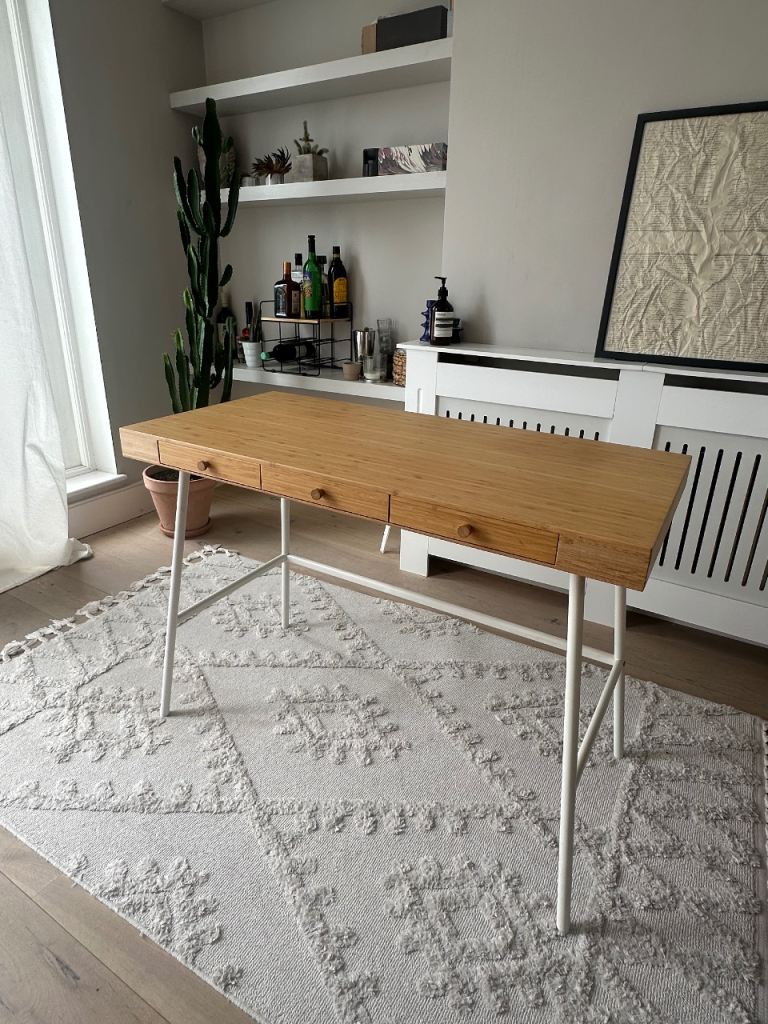 IKEA LILLÅSEN Desk, bamboo, 102x49 cm