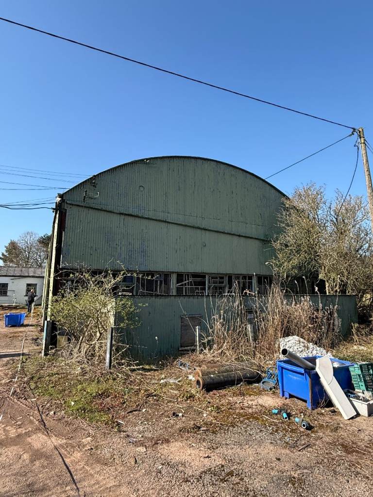 Site photograph 16 of 20 showing the agricultural steel-frame buildings at Hereford, Herefordshire