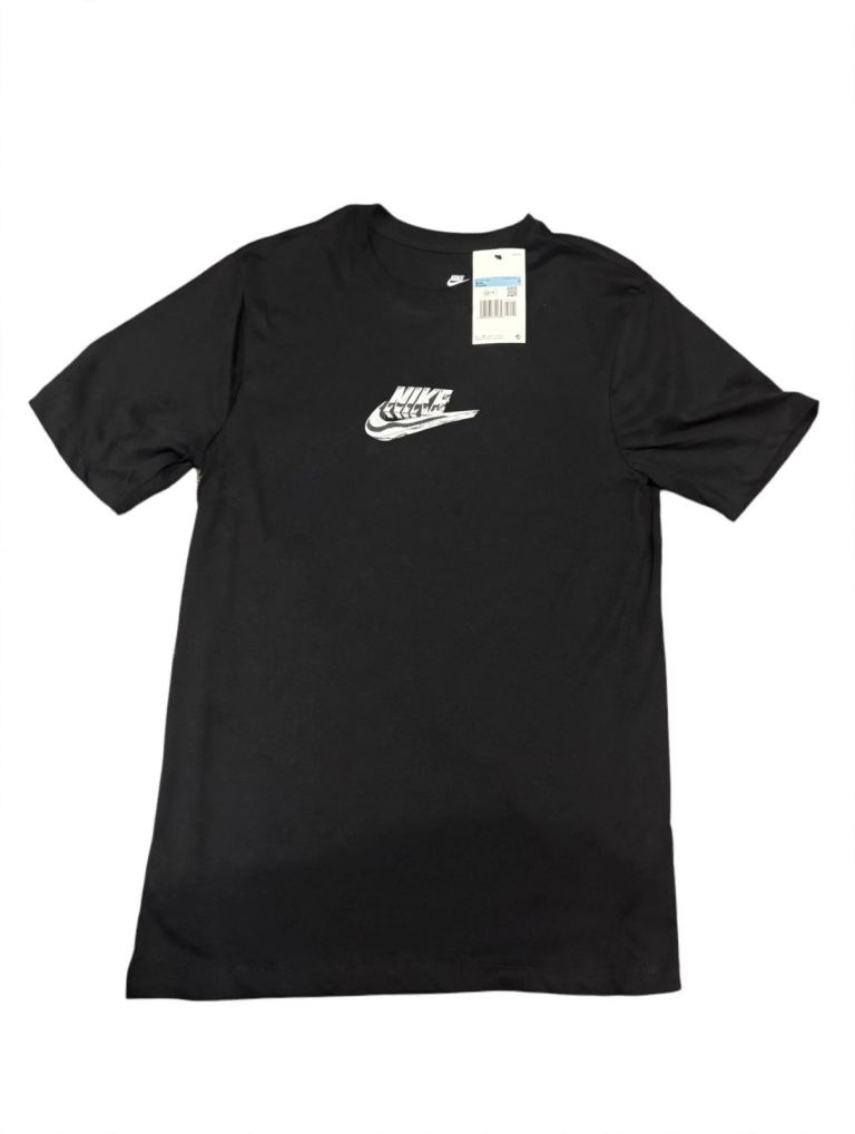 New Nike Black T-Shirt with White Logo