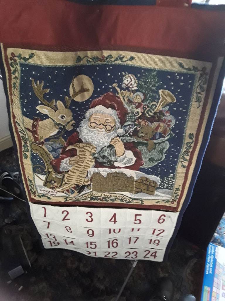 Christmas Advent Calendar Wall Hanging - Santa Design