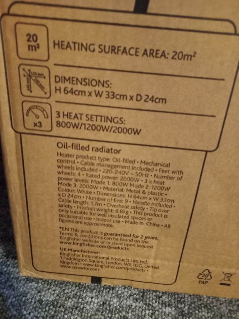 Oil filled radiators used 3 times bargain 