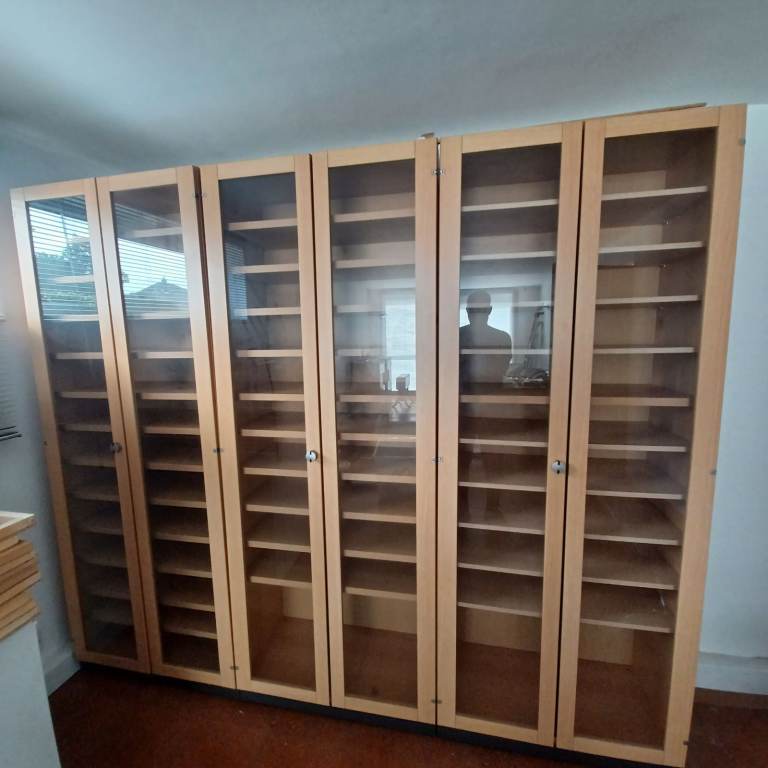 Wooden Display Cabinets with Glass Doors – Very Good Condition