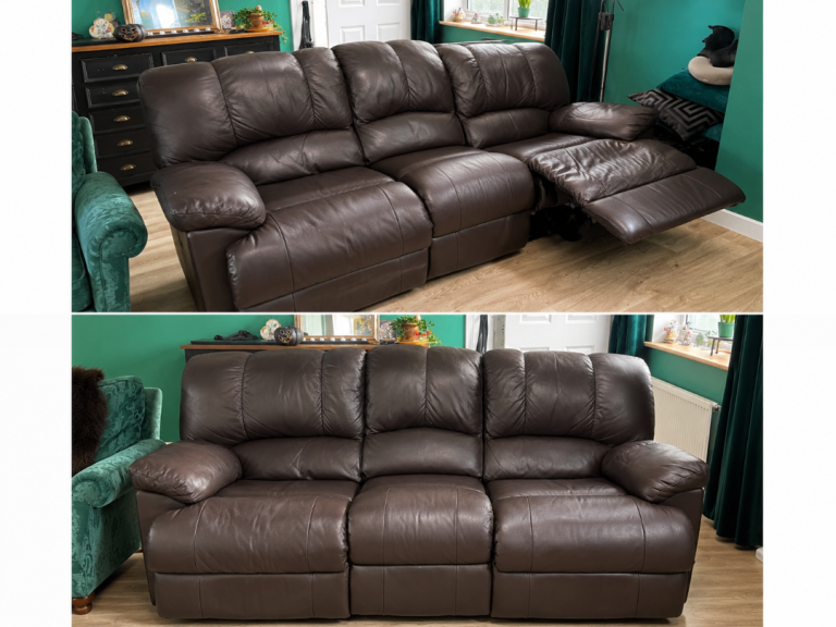 FREE Brown Leather Recliner Sofa