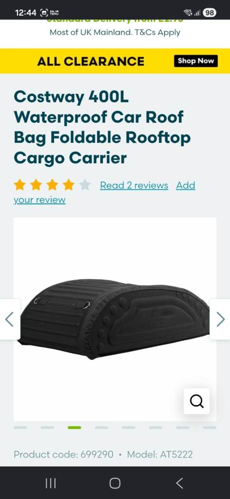 Roof box bag 