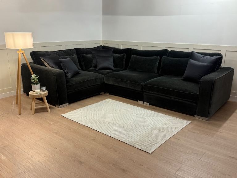 Sofology Cavalli Large Corner Sofa in Black RRP: £5,798