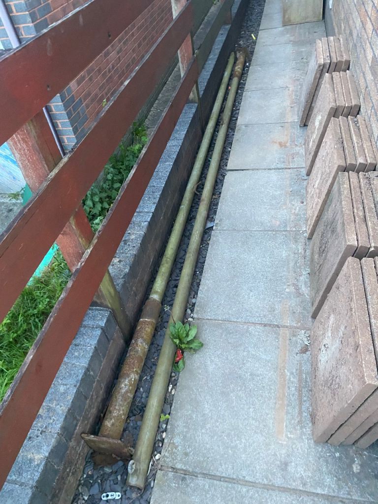 2x 4m washing line pole