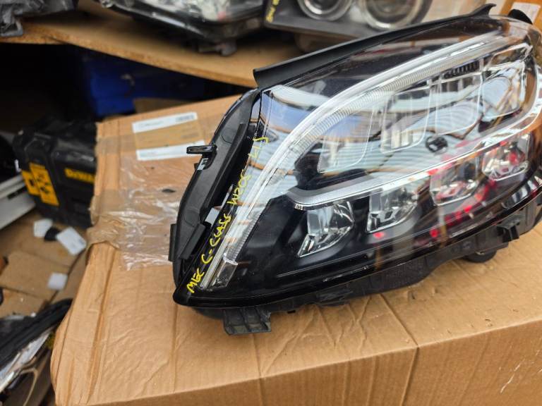 Mercedes C Class left passenger side W205 LED High performance Headlight Breaking Parts