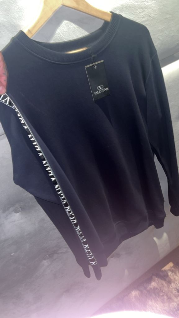 New Valentino Black Sweatshirt with Tags