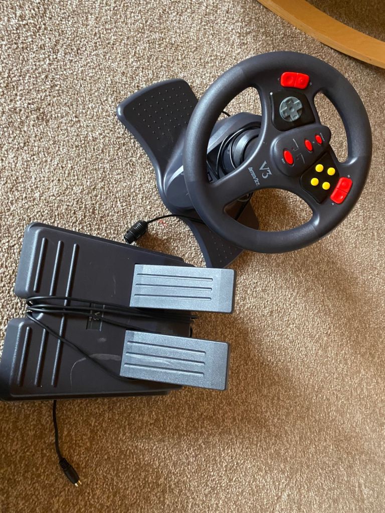N64 steering wheel and pedals