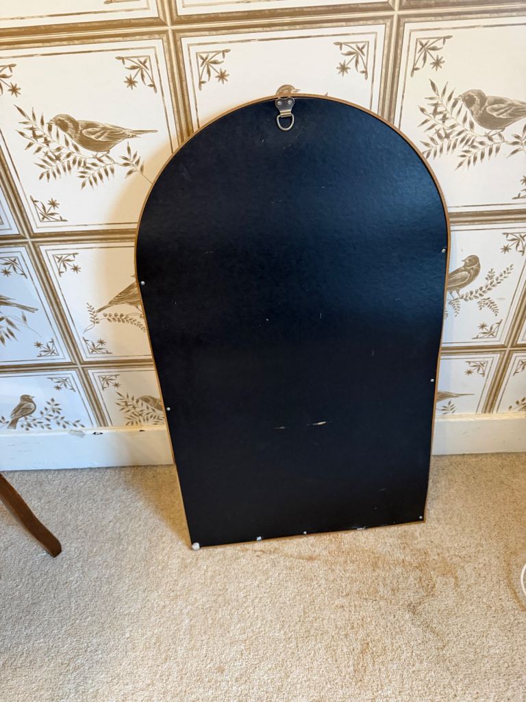 Framed Arch Window Shaped Mirror 