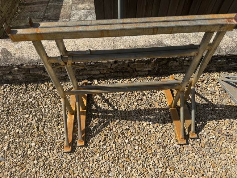 Pair of steel builders' trestles