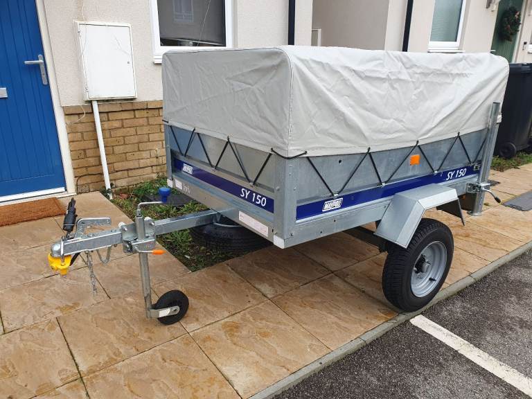 Erde SY150 trailer with high frame and cover
