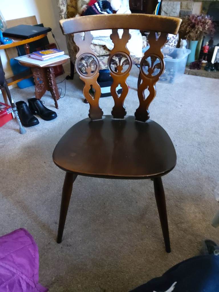 2 ercol dinig chairs
