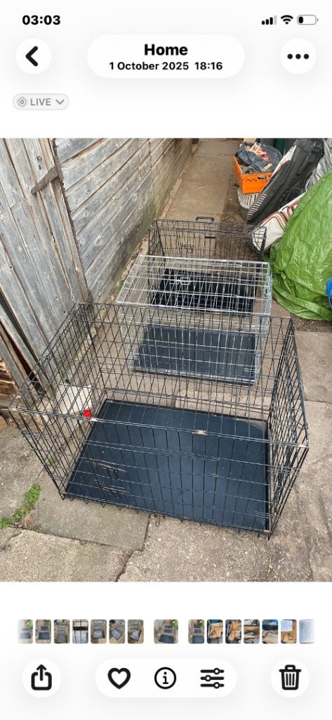 Dog cages x2 med x1 Med/L