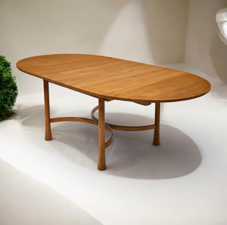 Ercol Saville Dining kitchen Table Extending Light Finish 926 Seats 6-8 rare find superb condition