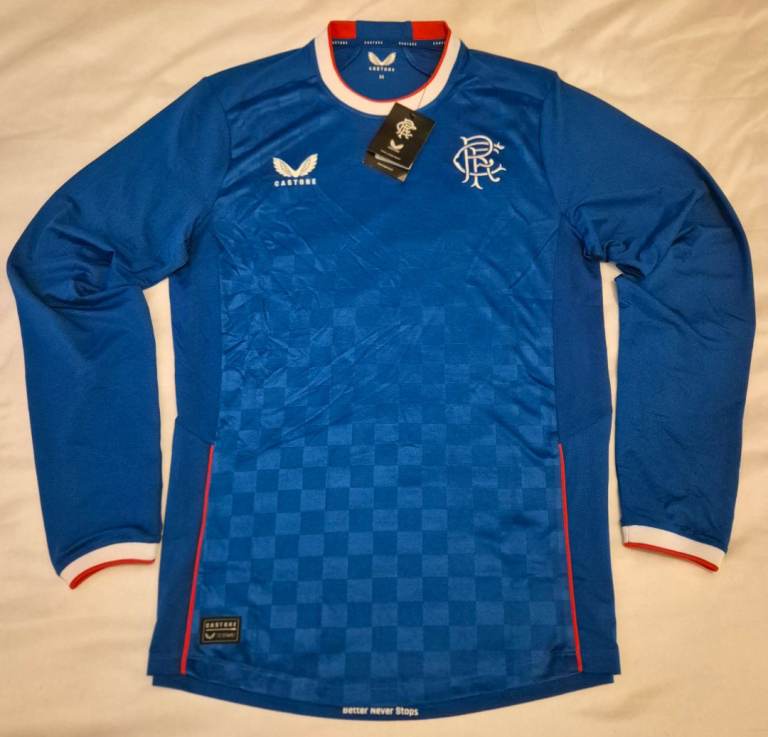 Castore Rangers FC home shirt long sleeve Size M 