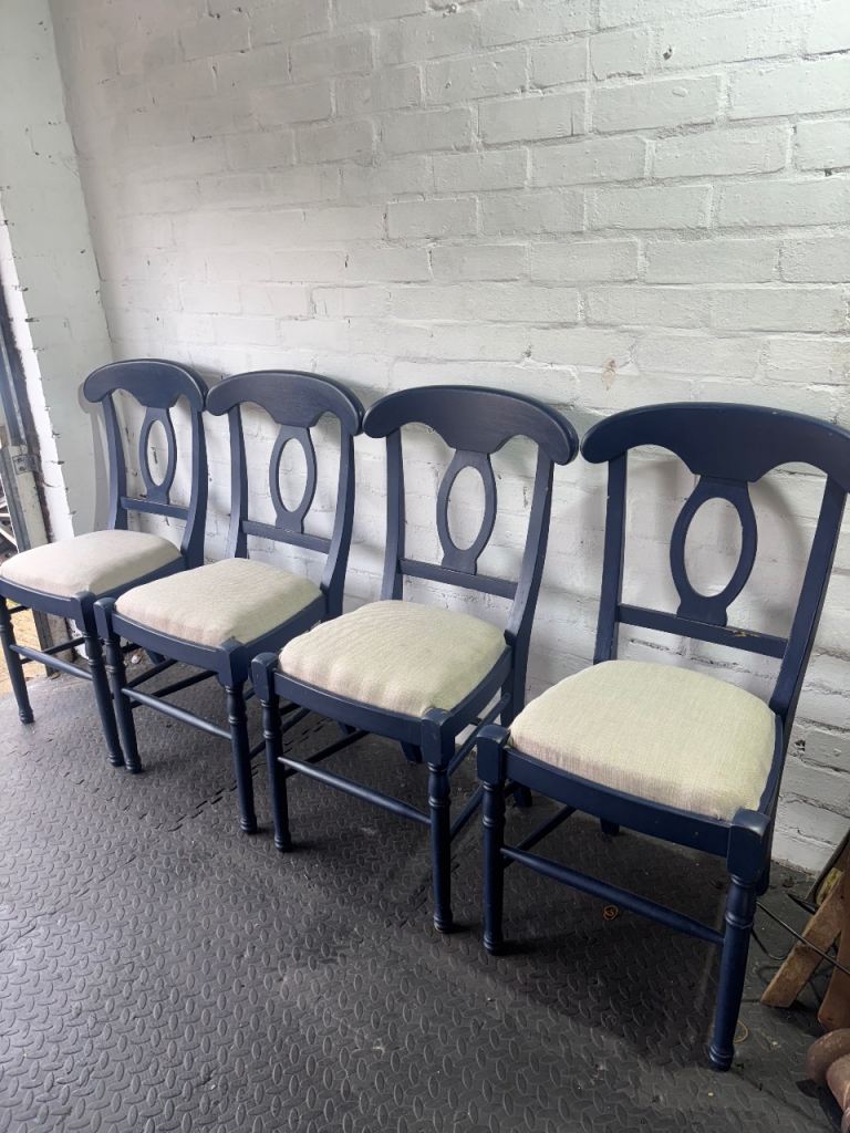 4 Wooden dining chairs, Good & Strong condition  