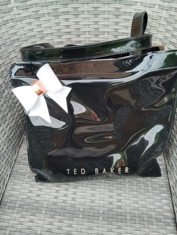 Black Patin Large tote bag 