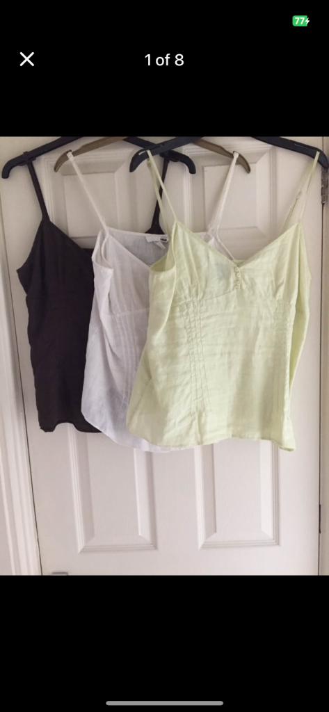 (235) H&M linen tops x3