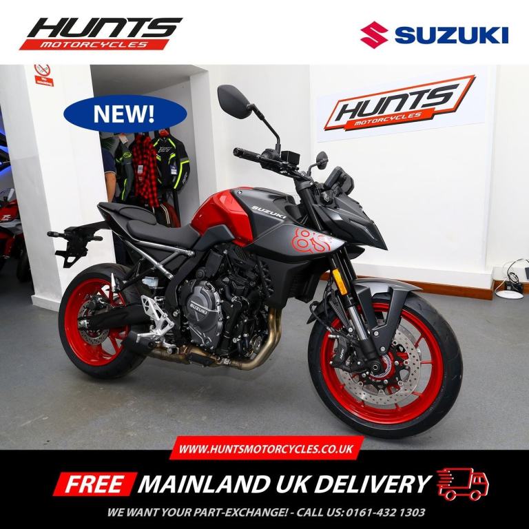 NEW Suzuki GSX-8S. Candy Daring Red. JUST £8,299 ON THE ROAD (NO ADDED FEES!)