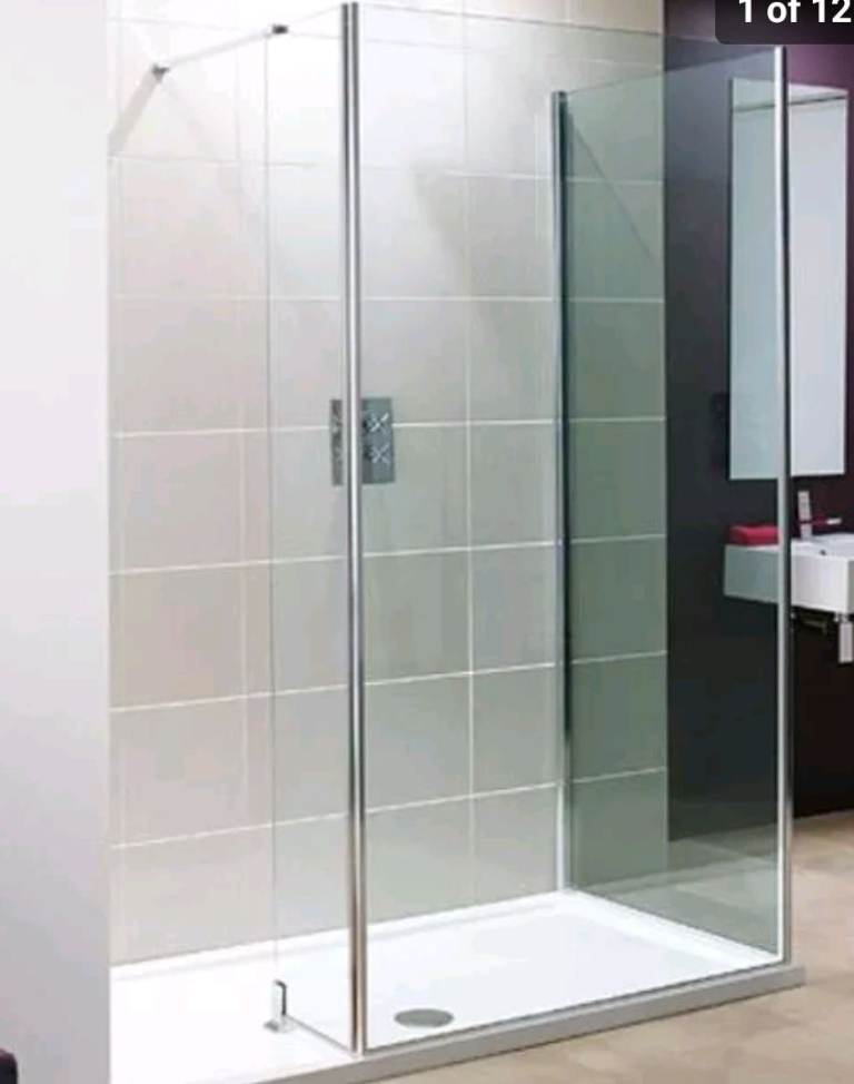 **Brand New Lakes Frameless Shower & Bypass Panels Coastline Andora 8mm Glass**