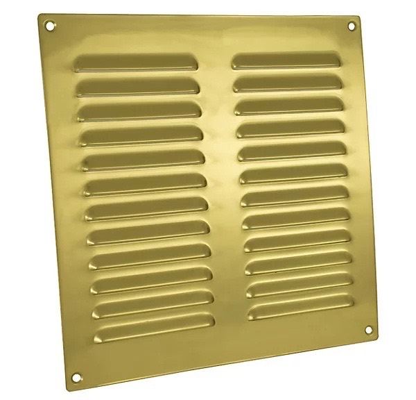 Polished brass hooded Louvre vent New More available 