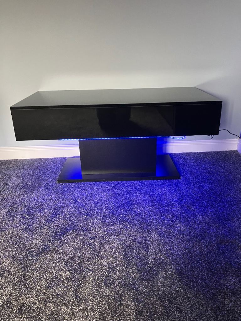 LED lit coffee table 