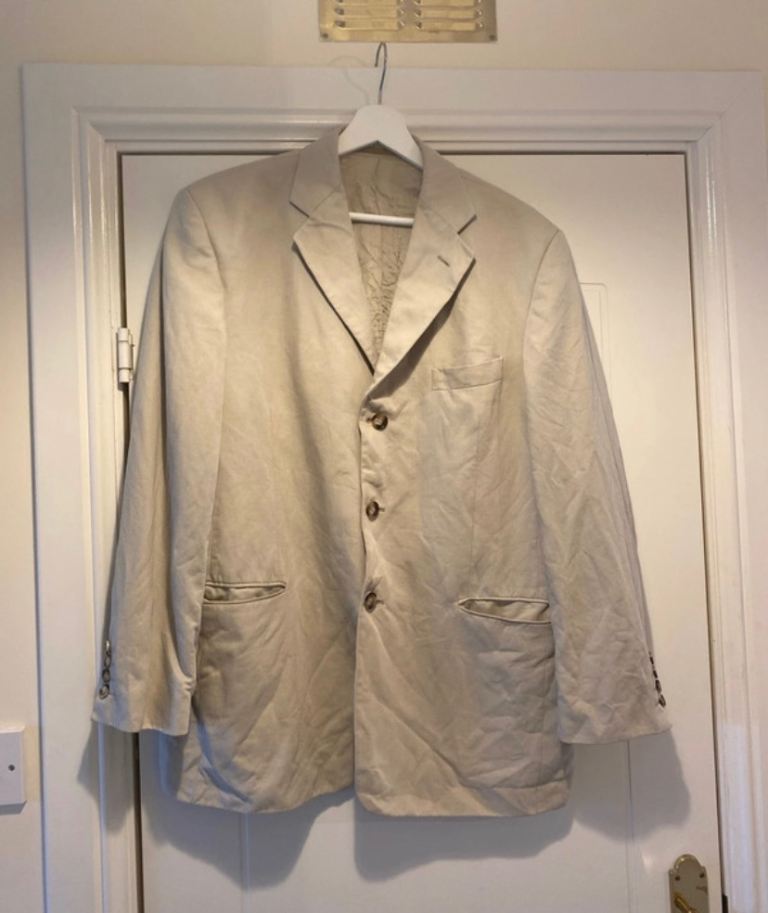image for Men’s blazer suit jacket blazer beige size 40R