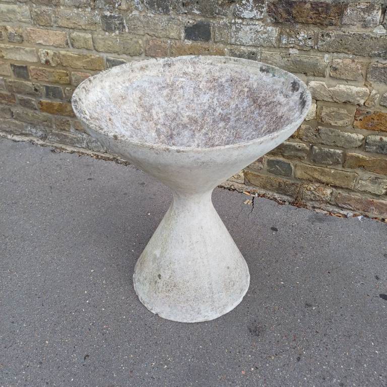 1960's Vintage Mid century Architectural  Concrete Planter