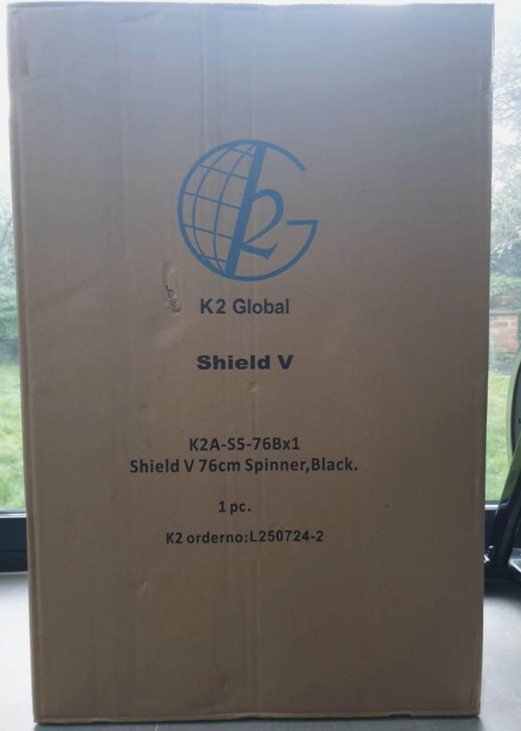 2 X BRAND NEW BOXED K2 Global Shield V 76cm Spinner Black Suitcase