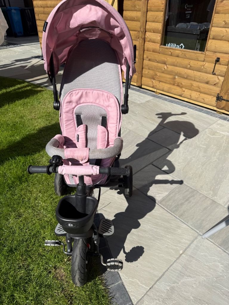 Pink Kids Tricycle with Sun Canopy – Good Condition