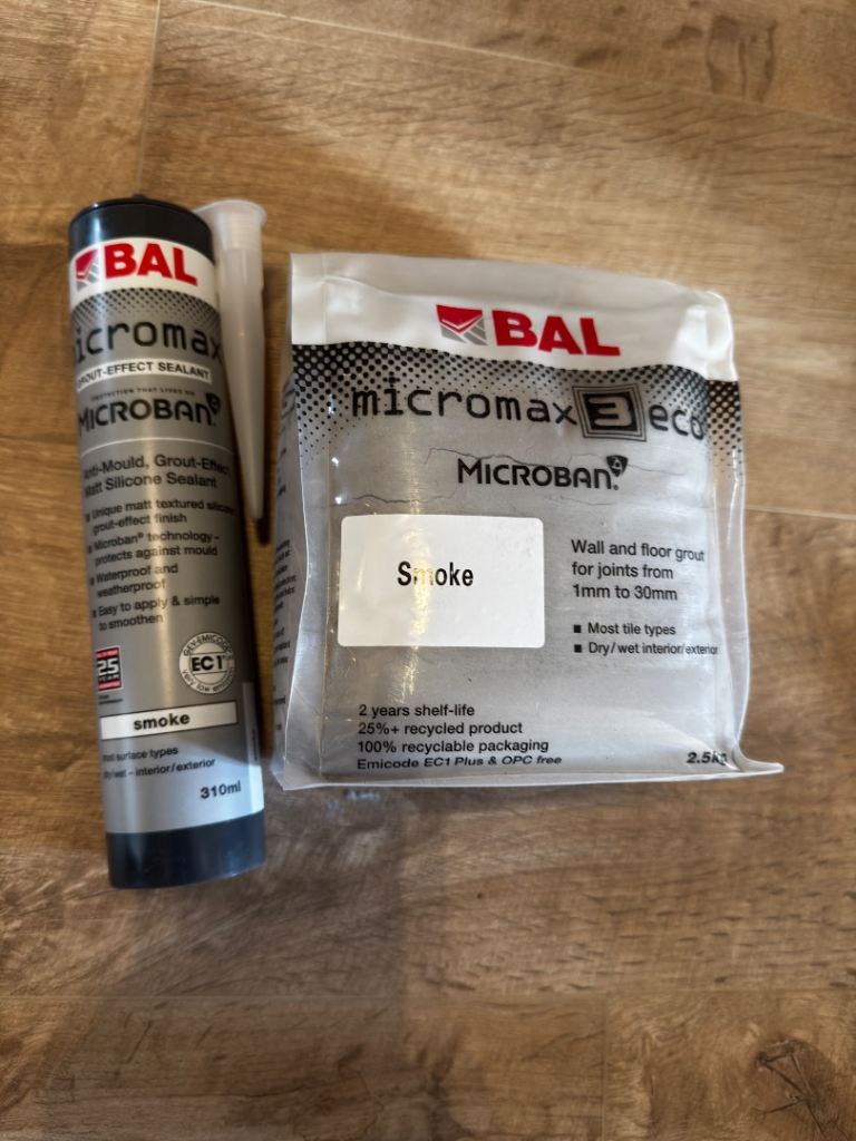 BAL grout and silicone sealant - Smoke