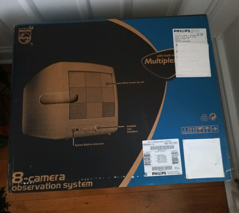 Philips reo  CCTV observation system monitor  muiltplex and  2 cameras