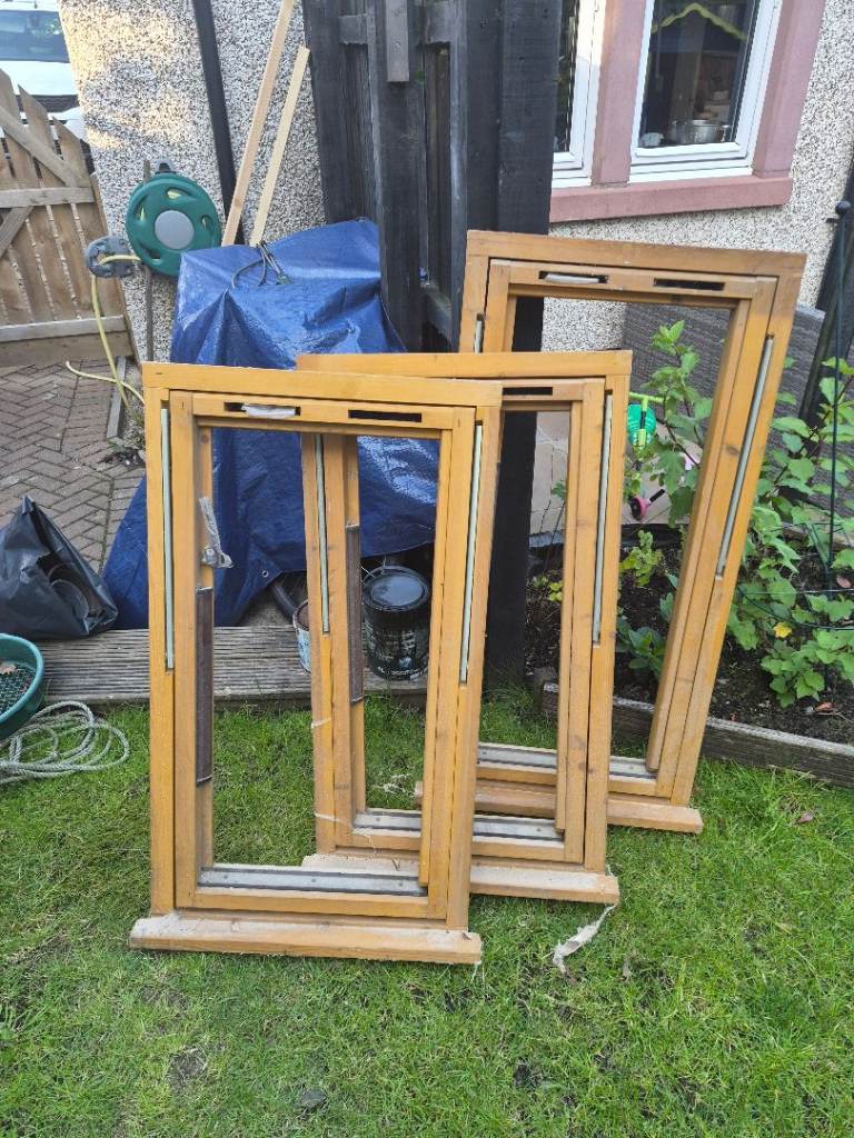 Three Wooden Window Frames - Good Condition