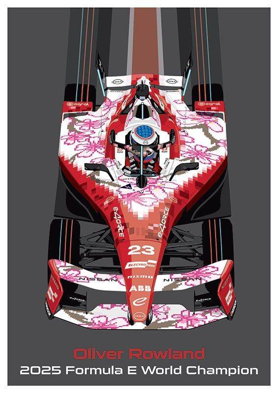 Oliver Rowland - Formula E World Champion - A3 Artwork