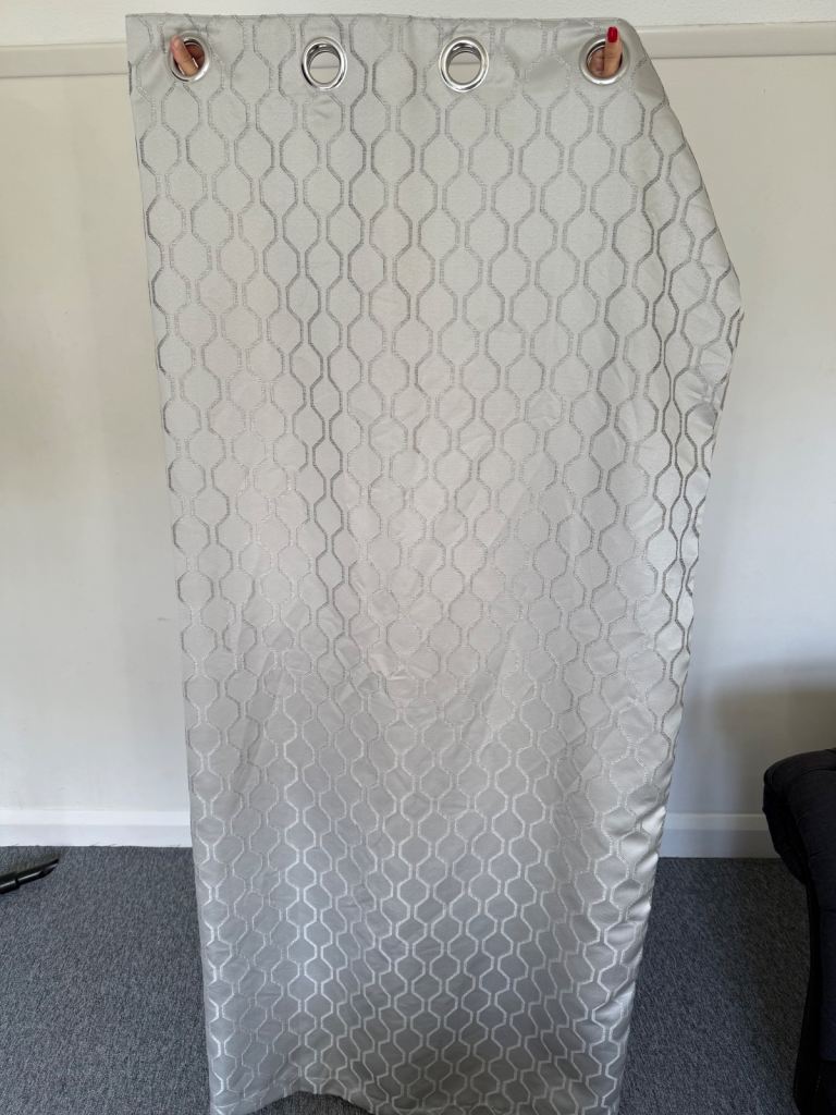 Curtina Grey / silver curtains- set of 2