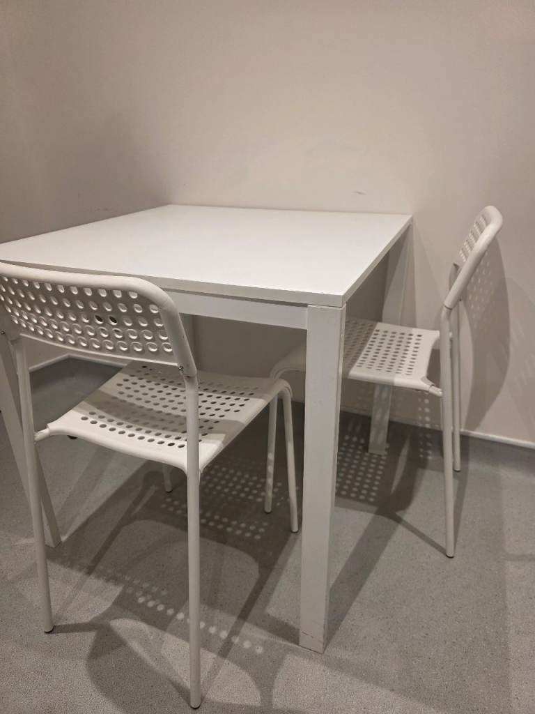 IKEA MELLTORP Dining Table & 2 ADDE Chairs