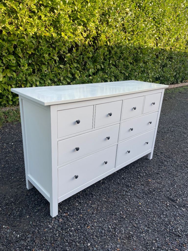 FREE DELIVERY 🥰🚚🥰 IKEA WHITE HEMNES CHEST OF 8 DRAWERS GOOD CONDITION 