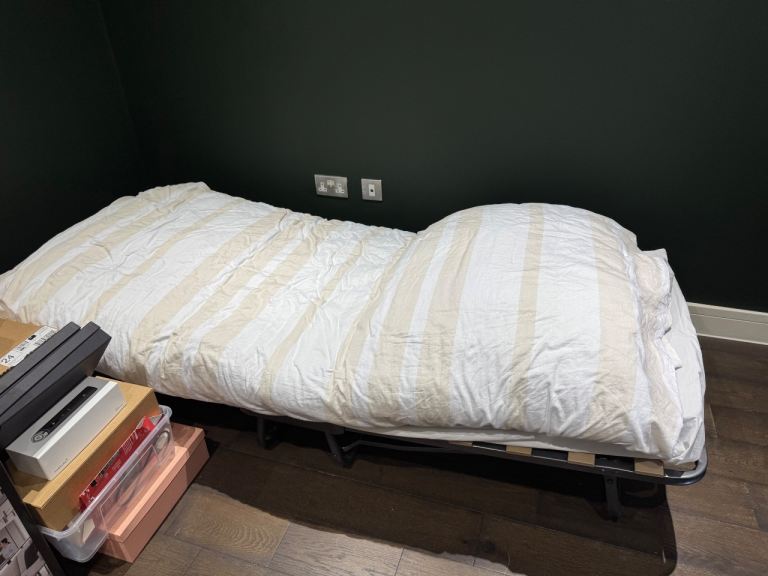 Folding Guest Bed with Mattress - Good Condition
