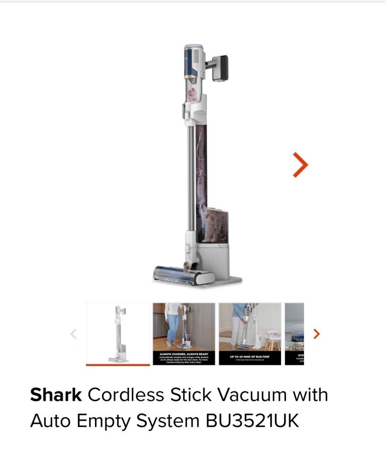 Shark clean and empty 