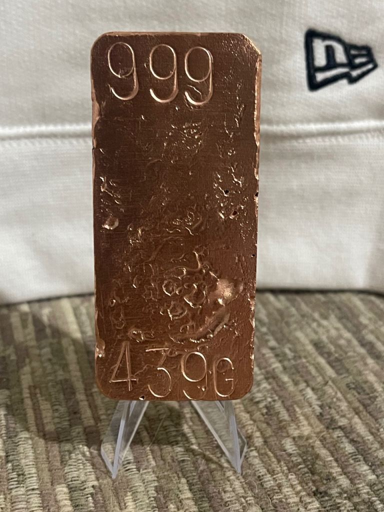 Copper Bar 999 Fine, 439g – As Good As New