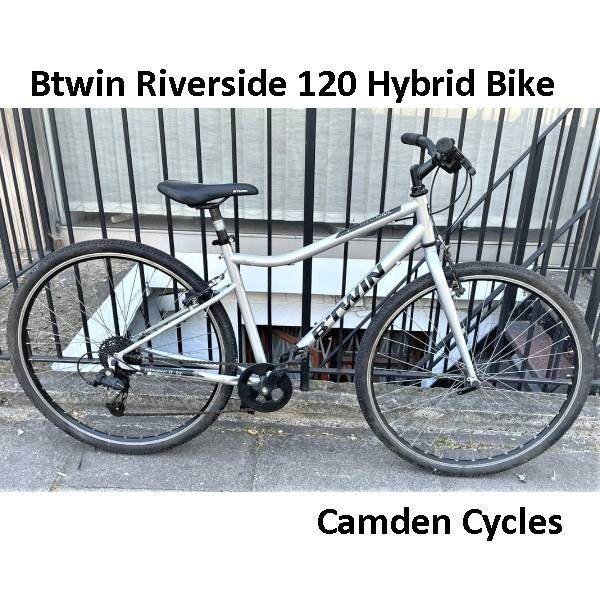 B'Twin Riverside 120 Hybrid Bike – Silver