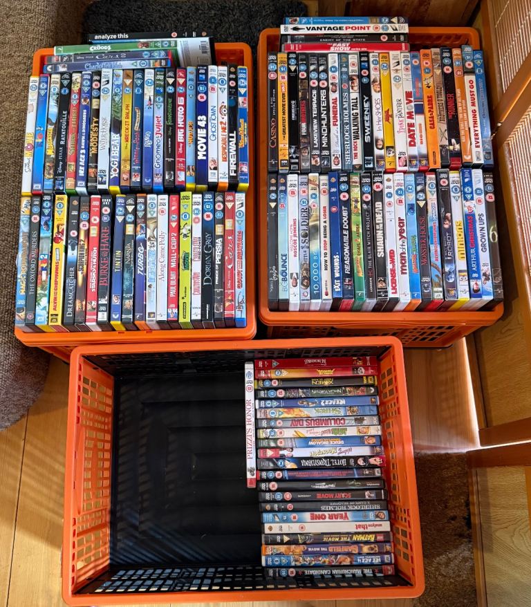 Large Collection of DVDs – Various Genres, Good Condition