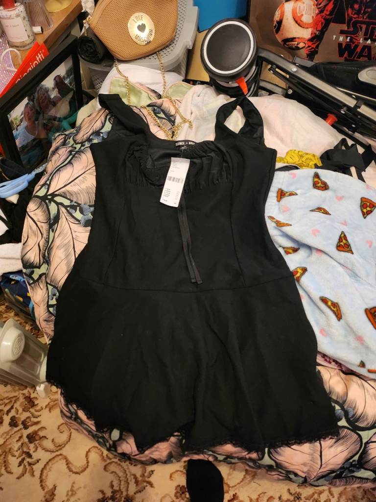 Black baby doll dress