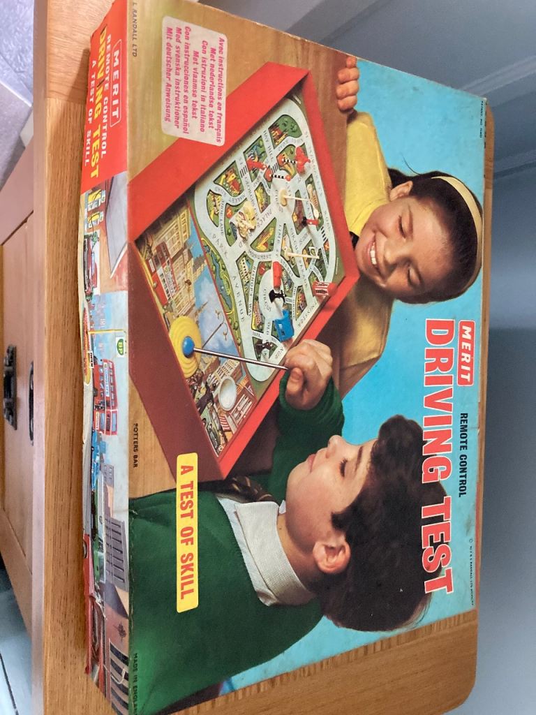 Vintage Merit Remote Control Driving Test Board Game